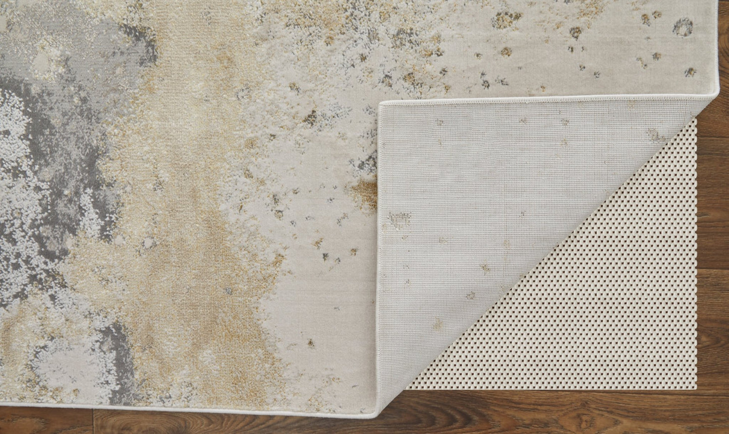 Feizy Astra 39L3F Gray Gold Transitional/Industrial/Casual Machine Woven Rug - Rugs - Feizy - Atlanta Designer Rugs