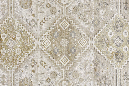 Feizy Aura 3738F Gold Ivory Modern/Vintage/Classic Machine Woven Rug - Rugs - Feizy - Atlanta Designer Rugs