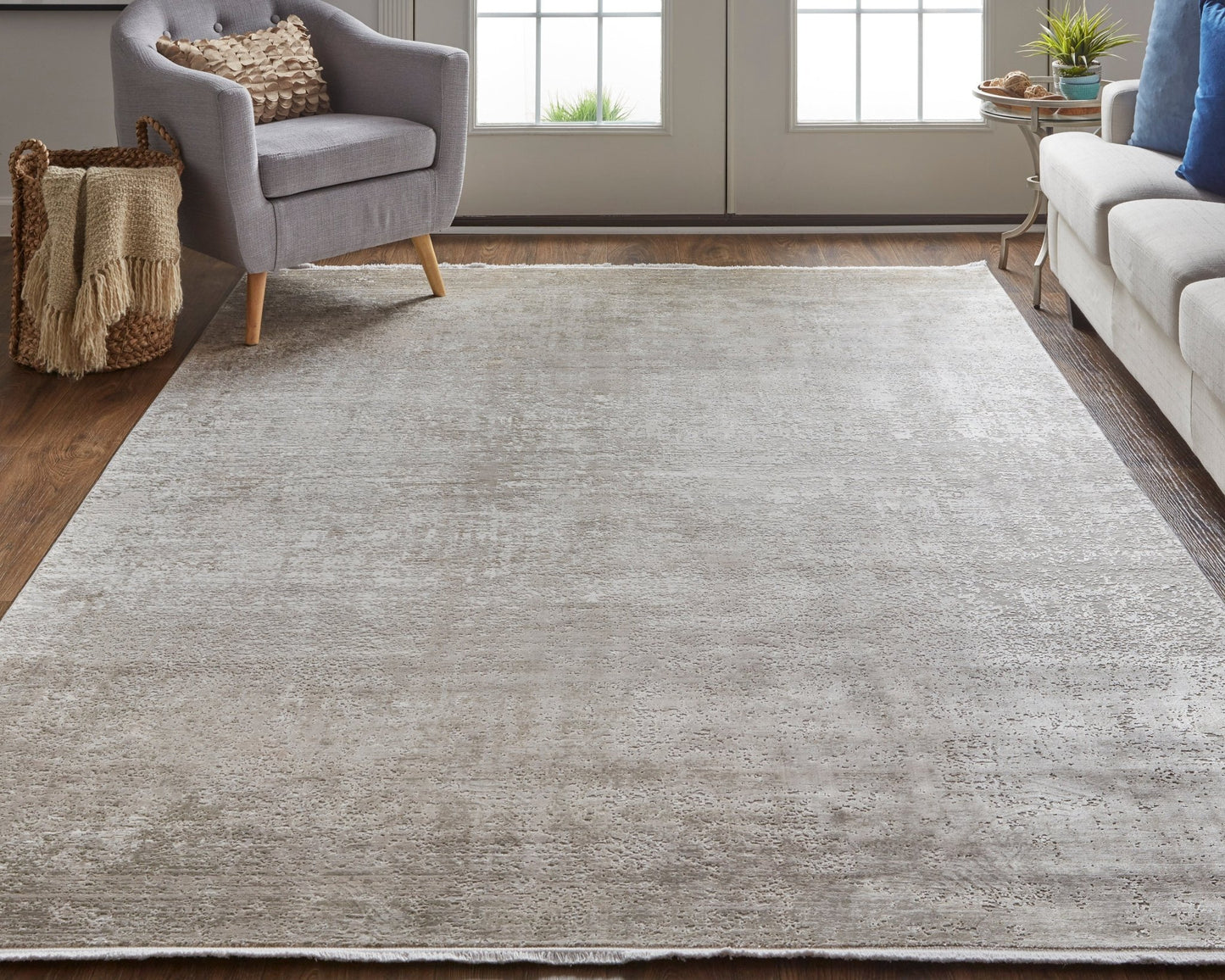 Feizy Cadiz 39FWF Beige Gray Modern/Casual Machine Woven Rug - Rugs - Feizy - Atlanta Designer Rugs