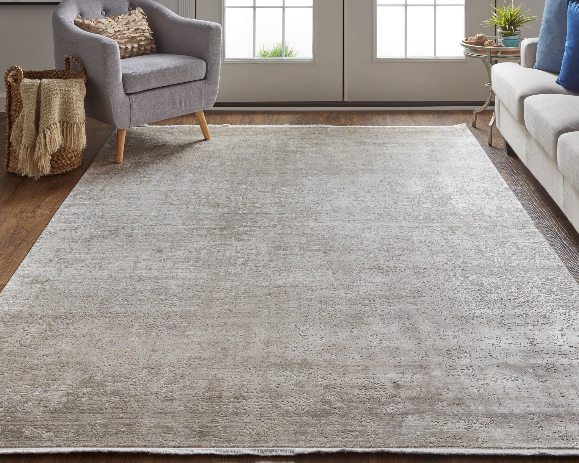 Feizy Cadiz 39FWF Beige Gray Modern/Casual Machine Woven Rug - Rugs - Feizy - Atlanta Designer Rugs