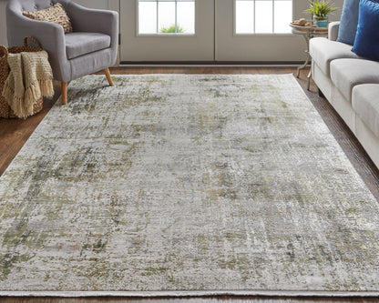 Feizy Cadiz 39FXF Green Gray Modern/Casual Machine Woven Rug - Rugs - Feizy - Atlanta Designer Rugs