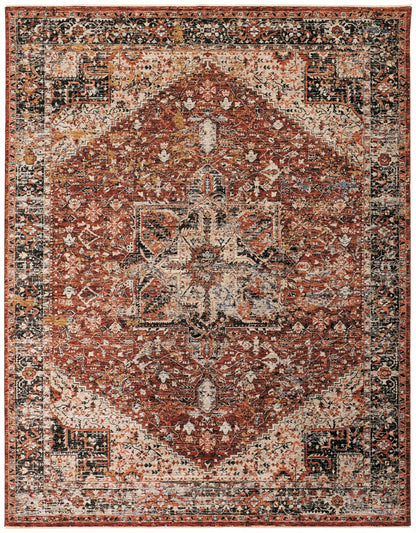 Feizy Caprio 3960F Rust Transitional/Bohemian & Eclect Machine Woven Rug - Rugs - Feizy - Atlanta Designer Rugs
