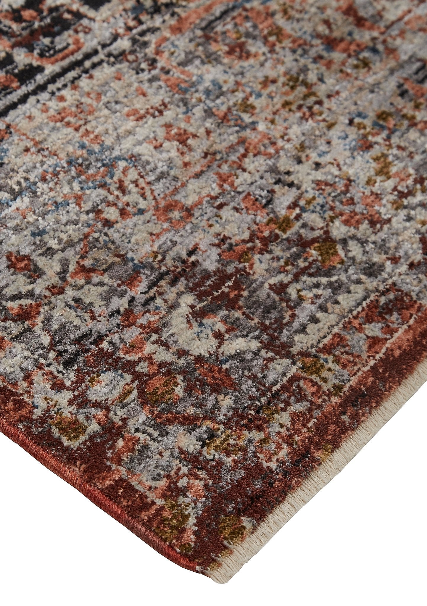 Feizy Caprio 3960F Rust Transitional/Bohemian & Eclect Machine Woven Rug - Rugs - Feizy - Atlanta Designer Rugs