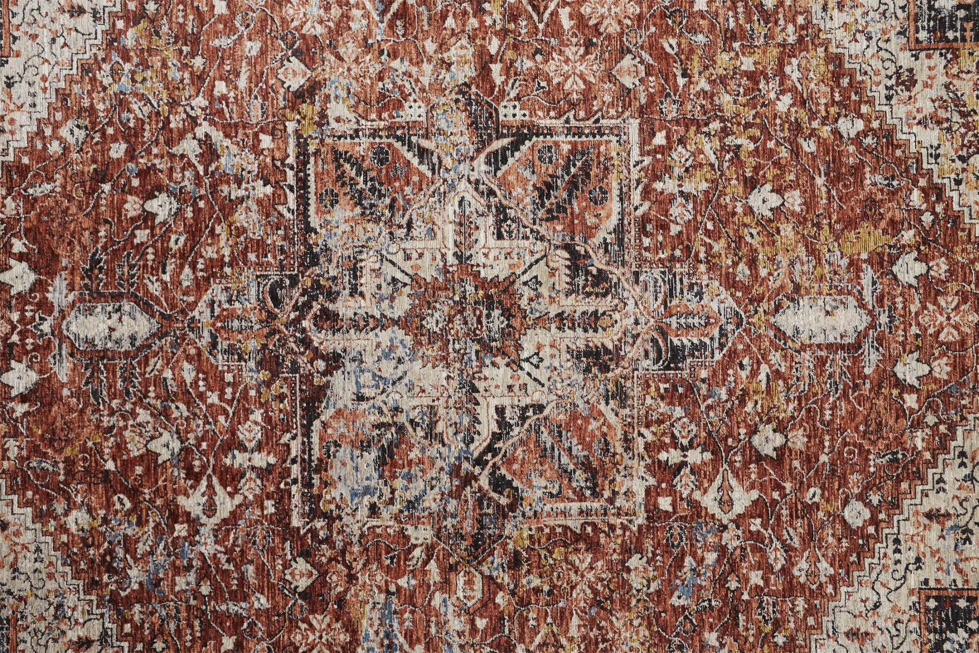 Feizy Caprio 3960F Rust Transitional/Bohemian & Eclect Machine Woven Rug - Rugs - Feizy - Atlanta Designer Rugs