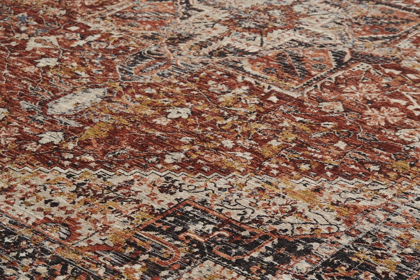 Feizy Caprio 3960F Rust Transitional/Bohemian & Eclect Machine Woven Rug - Rugs - Feizy - Atlanta Designer Rugs