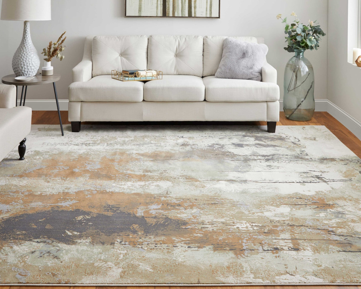 Feizy Clio 39K1F Brown Beige Modern/Industrial/Casual Machine Woven Rug - Rugs - Feizy - Atlanta Designer Rugs