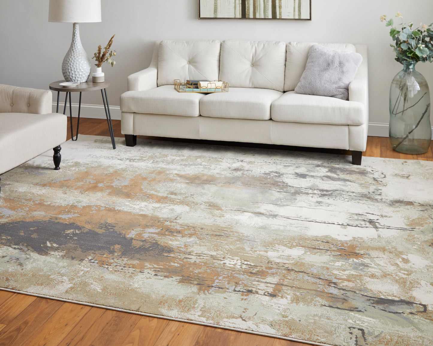 Feizy Clio 39K1F Brown Beige Modern/Industrial/Casual Machine Woven Rug - Rugs - Feizy - Atlanta Designer Rugs