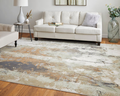 Feizy Clio 39K1F Brown Beige Modern/Industrial/Casual Machine Woven Rug - Rugs - Feizy - Atlanta Designer Rugs