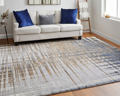 Feizy Clio 39K4F Navy Gray Modern/Industrial/Casual Machine Woven Rug - Rugs - Feizy - Atlanta Designer Rugs