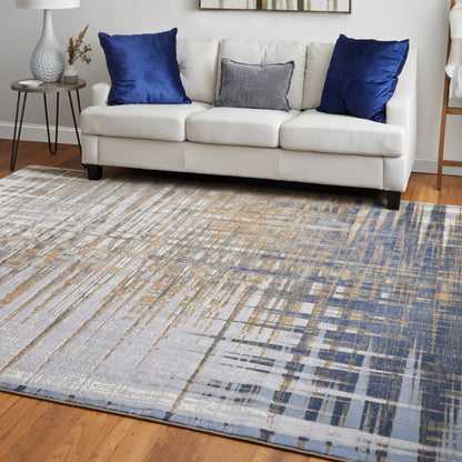 Feizy Clio 39K4F Navy Gray Modern/Industrial/Casual Machine Woven Rug - Rugs - Feizy - Atlanta Designer Rugs