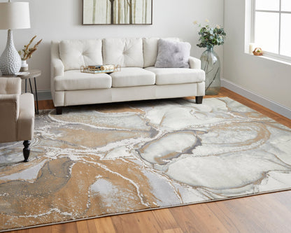 Feizy Clio 39K5F Tan Multi Modern/Industrial/Casual Machine Woven Rug - Rugs - Feizy - Atlanta Designer Rugs