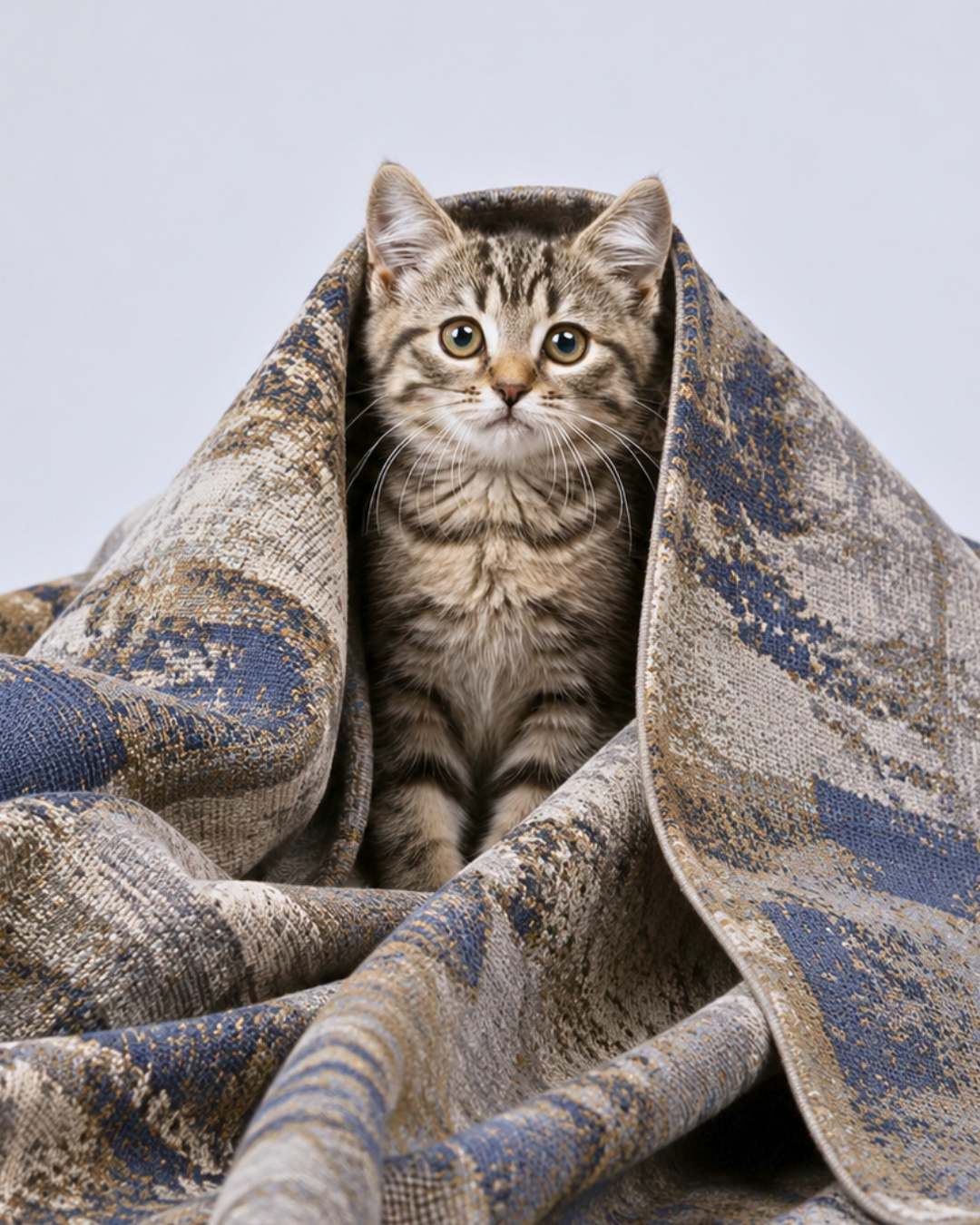 Feizy Clio 39K6F Blue Gray Abstract Area Rug Texture Detail Close-Up
