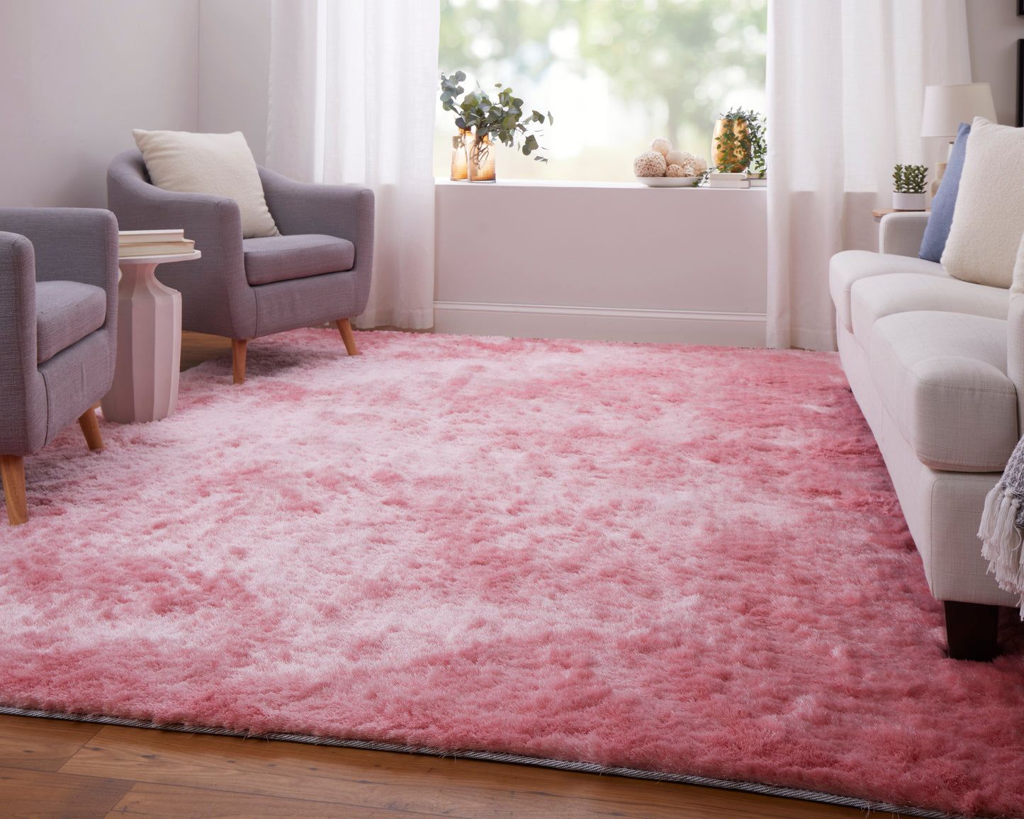 Feizy Indochine 4550F Pink  Modern/Luxury & Glam/Casual Hand Tufted Rug