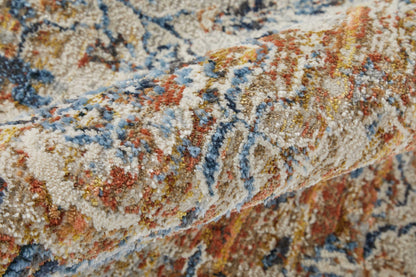 Feizy Kaia 39HVF Beige Multi Transitional/Vintage/Casual Machine Woven Rug - Rugs - Feizy - Atlanta Designer Rugs