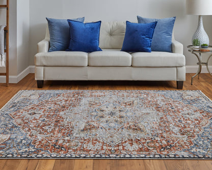 Feizy Kaia 39HXF Red Blue Transitional/Bohemian & Eclect Machine Woven Rug - Rugs - Feizy - Atlanta Designer Rugs