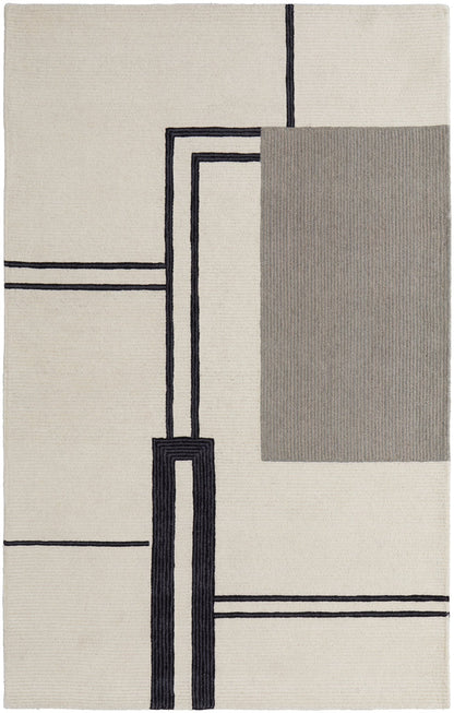 Feizy Maguire 8899F Ivory Gray Transitional/Industrial/Mid - Ce Hand Tufted Rug - Rugs - Feizy - Atlanta Designer Rugs