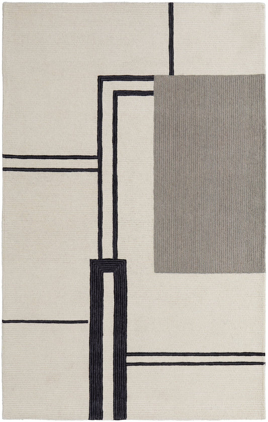 Feizy Maguire 8899F Ivory Gray Transitional/Industrial/Mid - Ce Hand Tufted Rug - Rugs - Feizy - Atlanta Designer Rugs