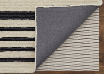 Feizy Maguire 8901F Ivory Black Transitional/Industrial/Mid - Ce Hand Tufted Rug - Rugs - Feizy - Atlanta Designer Rugs