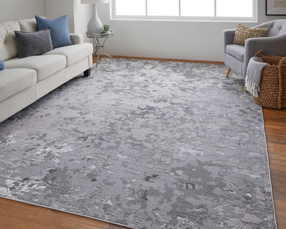Feizy Micah 3336F Silver Gray Modern/Industrial/Luxury & Gla Machine Woven Rug - Rugs - Feizy - Atlanta Designer Rugs