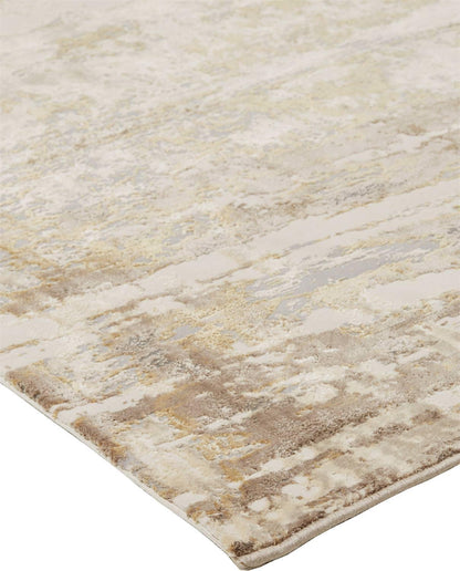 Feizy Parker 3709F Grey Beige Contemporary Machinemade Rug