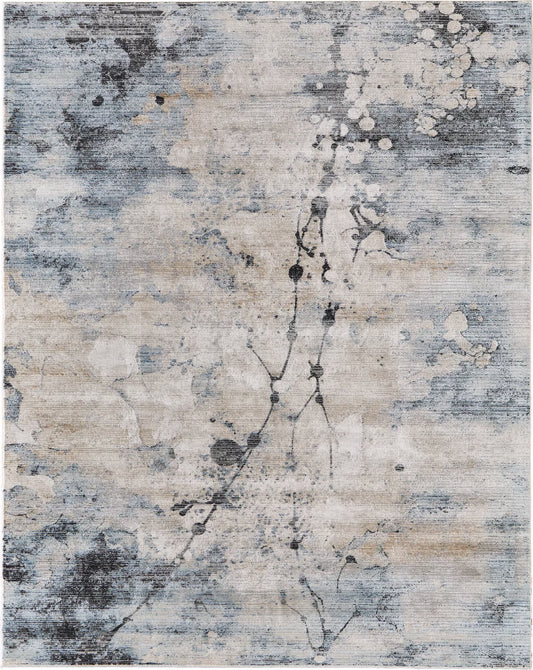 Feizy Sonora 39U9F Blue Beige Modern/Bohemian & Eclectic Machine Made Rug