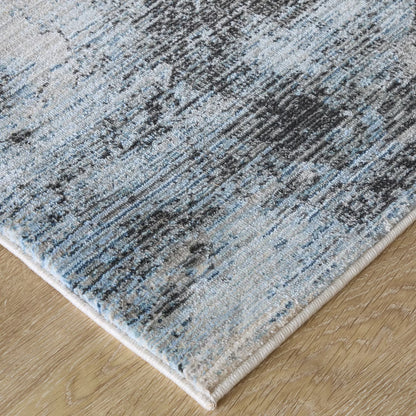 Feizy Sonora 39U9F Blue Beige Modern/Bohemian & Eclectic Machine Made Rug