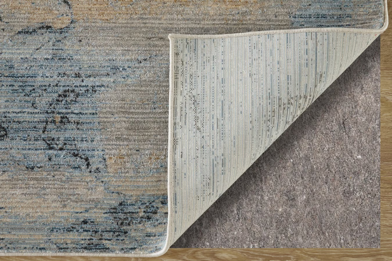 Feizy Sonora 39U9F Blue Beige Modern/Bohemian & Eclectic Machine Made Rug