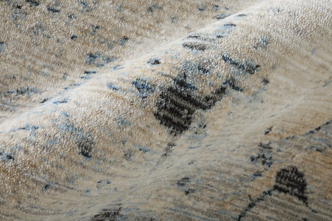 Feizy Sonora 39U9F Blue Beige Modern/Bohemian & Eclectic Machine Made Rug