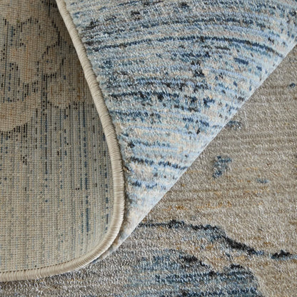 Feizy Sonora 39U9F Blue Beige Modern/Bohemian & Eclectic Machine Made Rug
