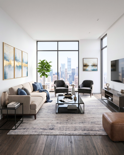 Feizy Deja 39PJF Gray contemporary gray rug in luxury city living room