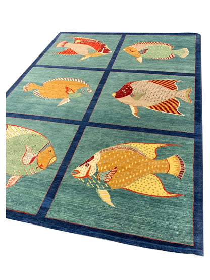 Artisan Lorraine Green Modern Knotted Rug - Rugs - Artisan - Atlanta Designer Rugs