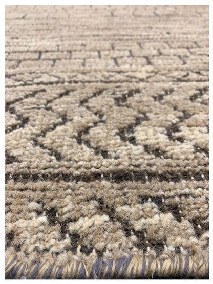 Artisan Viola Charcoal Beige Transitional Knotted Rug - Rugs - Artisan - Atlanta Designer Rugs