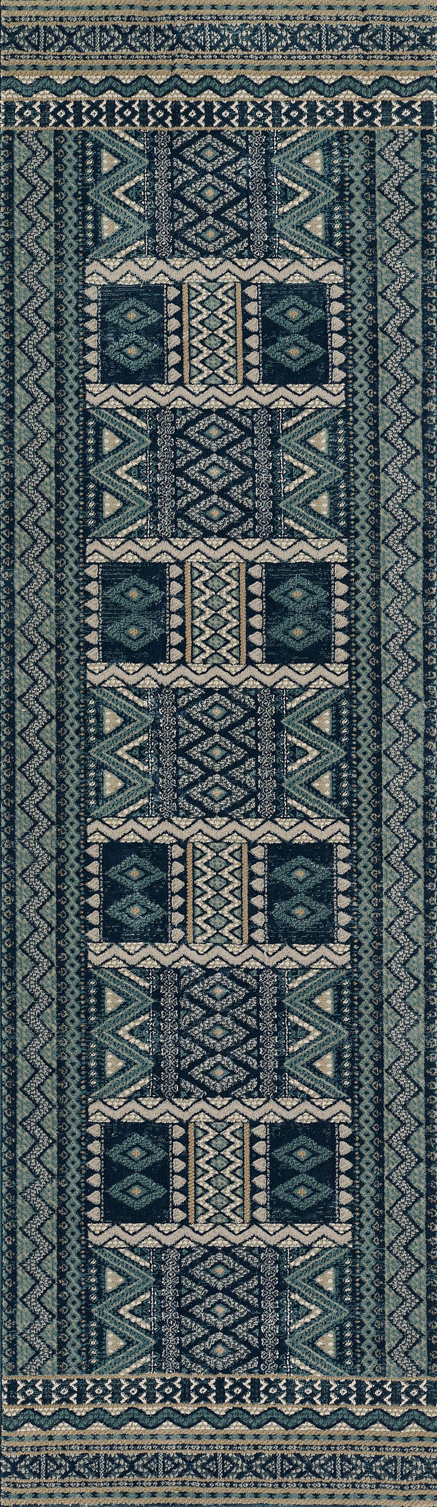 Momeni Genevieve  Blue  Contemporary
