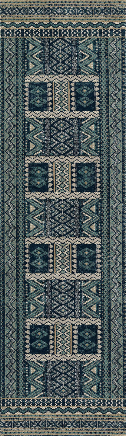 Momeni Genevieve  Blue  Contemporary