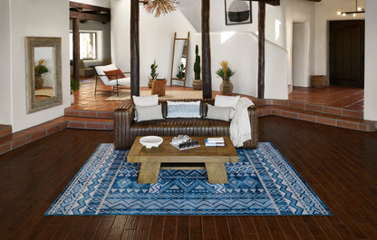 Momeni Genevieve  Blue  Contemporary