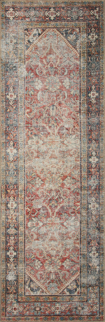 Amber Lewis x Loloi Georgie  Red Navy Traditional