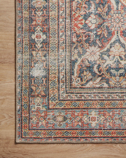 Amber Lewis x Loloi Georgie  Red Navy Traditional