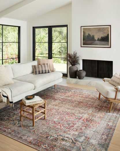 Amber Lewis x Loloi Georgie  Red Navy Traditional