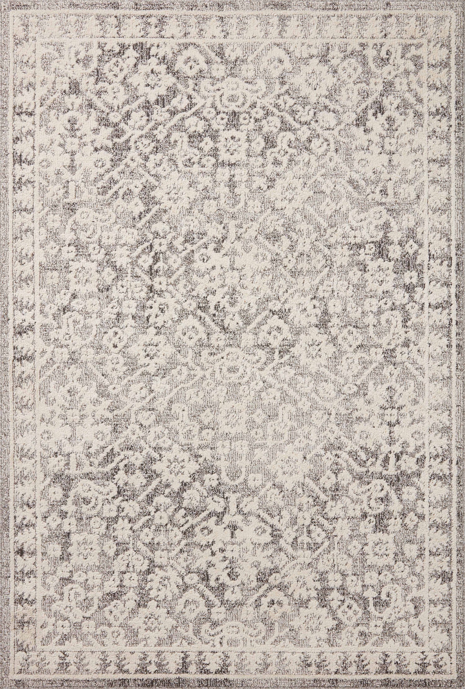 Magnolia Home by Joanna Gaines x Loloi Gigi  Grey Ivory Transitional