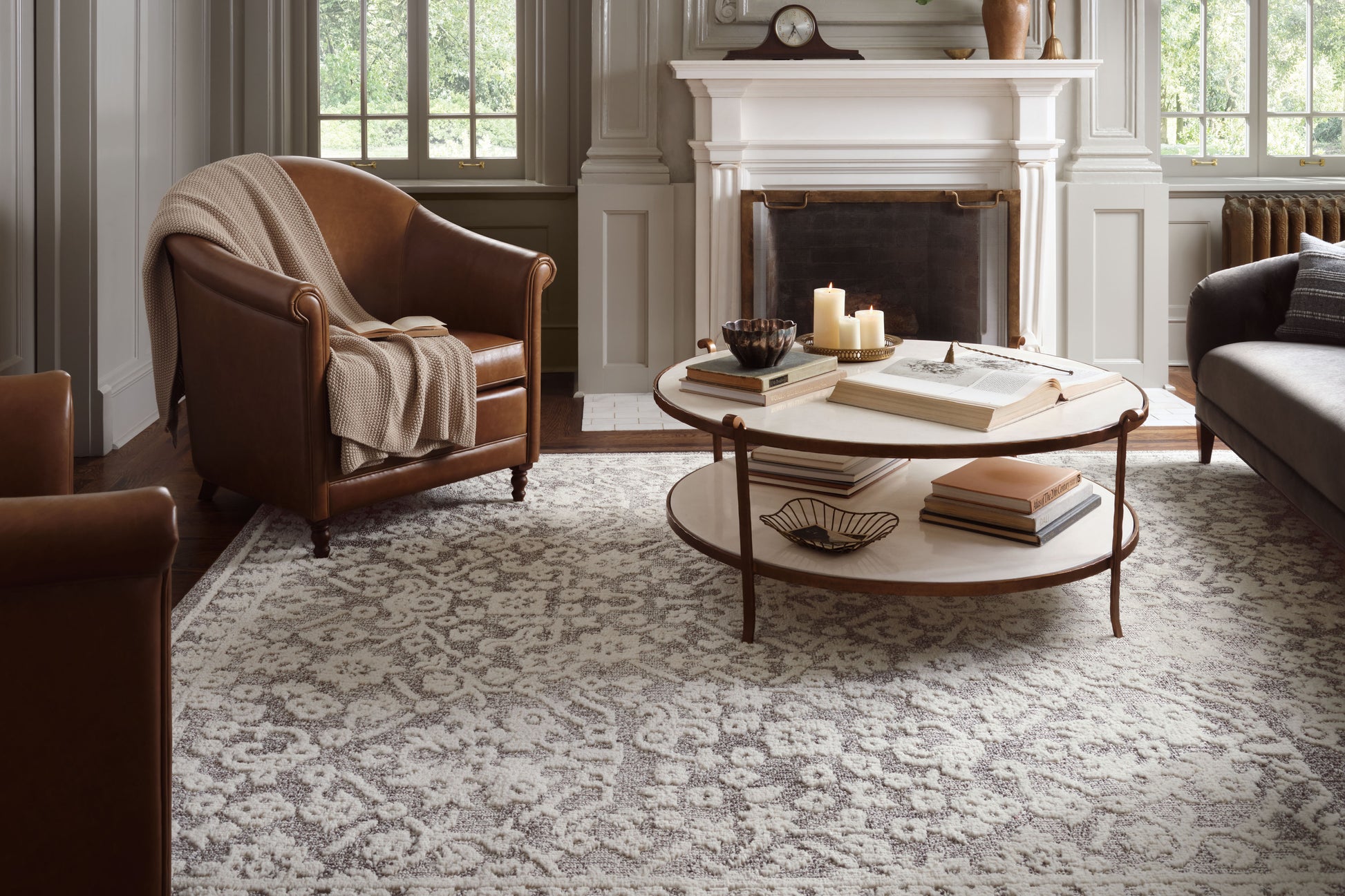 Magnolia Home by Joanna Gaines x Loloi Gigi  Grey Ivory Transitional