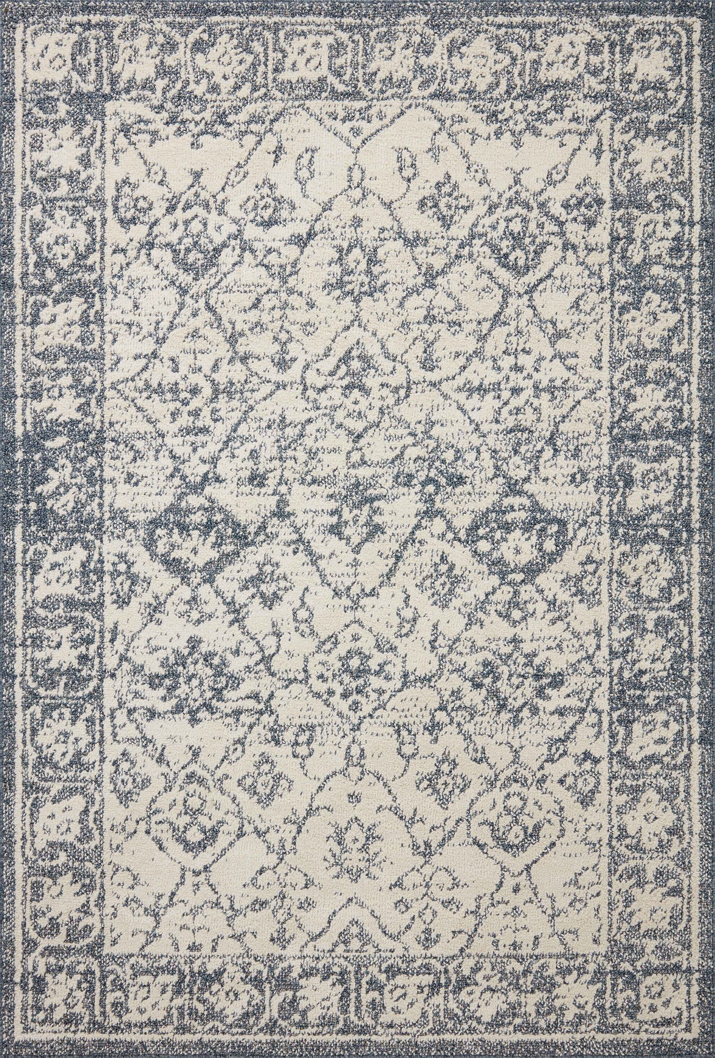 Magnolia Home by Joanna Gaines x Loloi Gigi  Ivory Blue Transitional