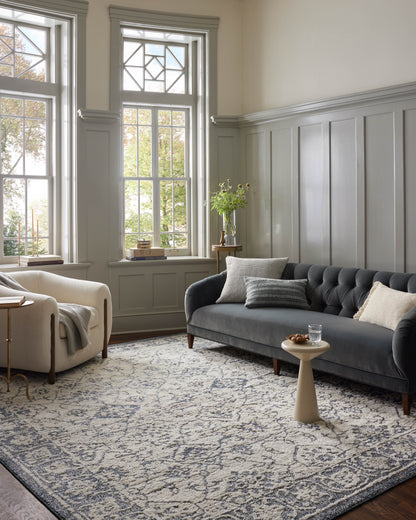 Magnolia Home by Joanna Gaines x Loloi Gigi  Ivory Blue Transitional