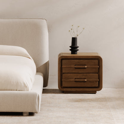 Moes Home Nightstands LENNON Brown Mid-Century Modern Furniture