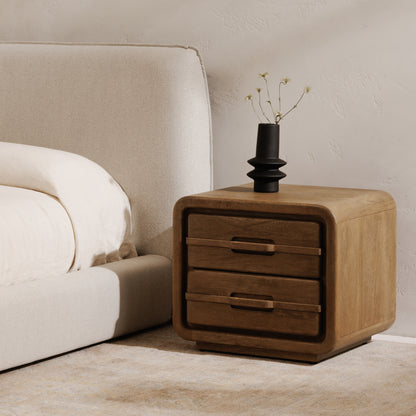 Moes Home Nightstands LENNON Brown Mid-Century Modern Furniture