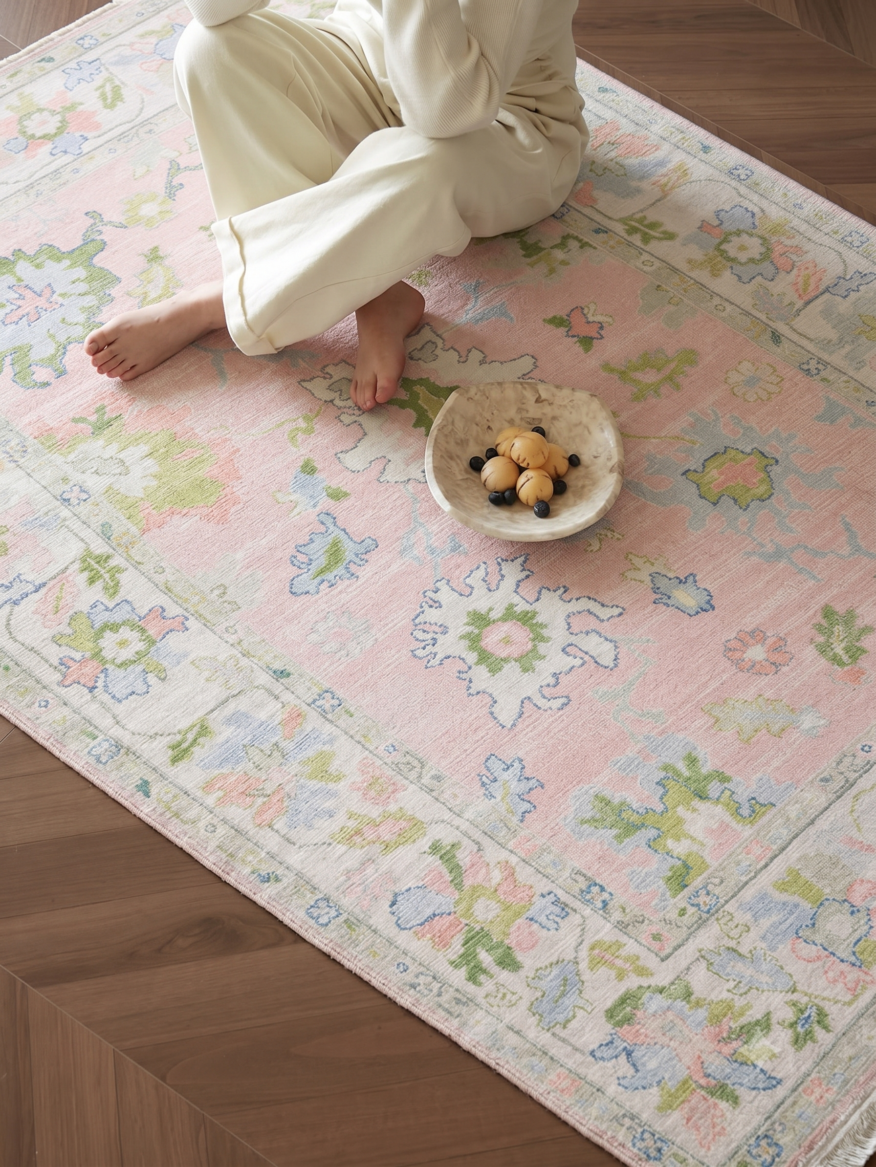 Oriental Weavers Addison ADD04 Pink Green rug 