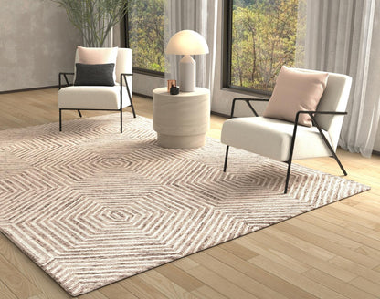 Kas Gramercy 1607 Ivory Transitional Hand Tufted Rug