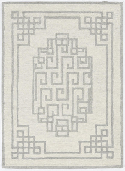 Kas Gramercy 1612 Ivory Grey Transitional Hand Tufted Rug
