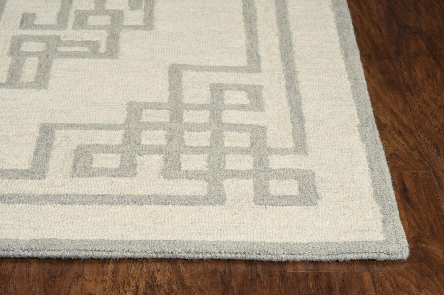 Kas Gramercy 1612 Ivory Grey Transitional Hand Tufted Rug