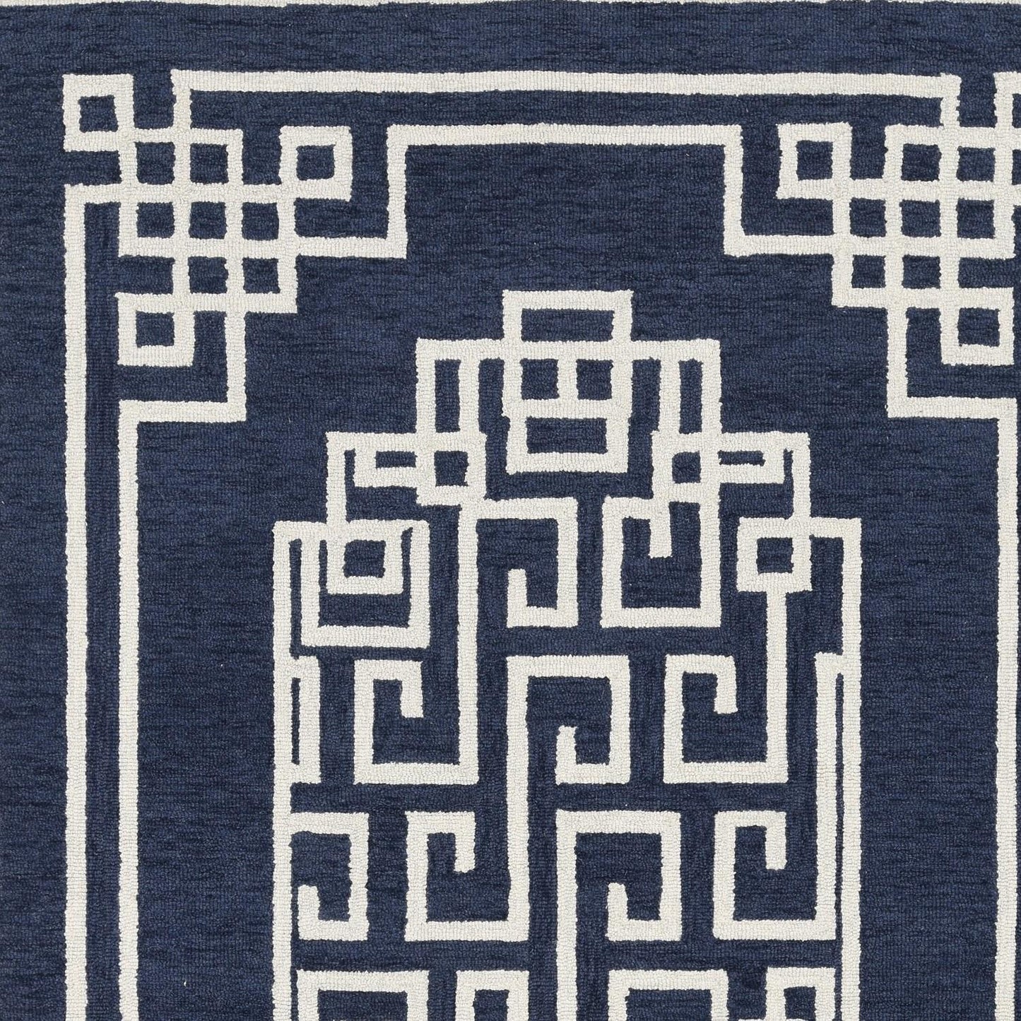 Kas Gramercy 1613 Navy Ivory Transitional Hand Tufted Rug