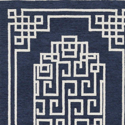Kas Gramercy 1613 Navy Ivory Transitional Hand Tufted Rug